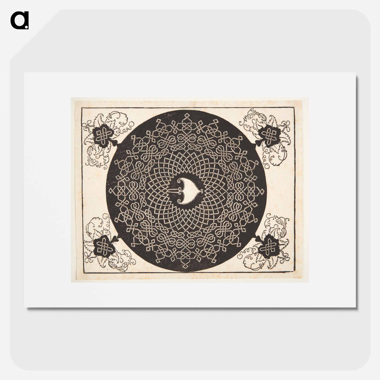 Knob with heart-shaped center - アルブレヒト デューラー Poster.
