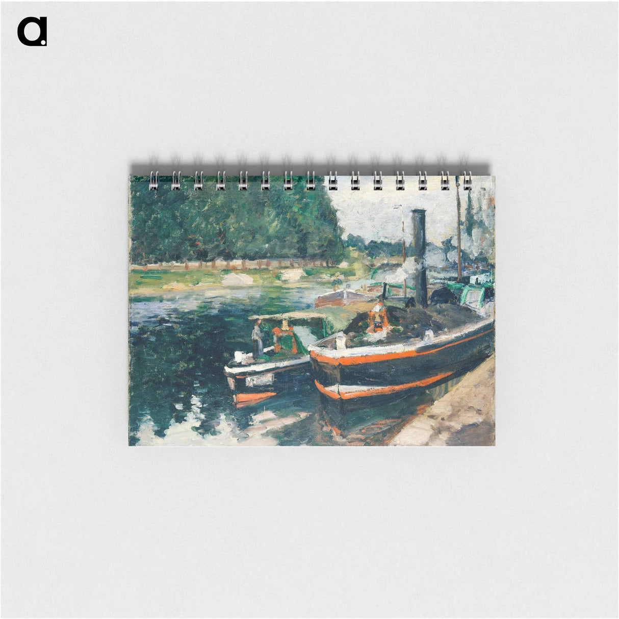 アートメモ帳-Barges at Pontoise - カミーユ ピサロ Memo.