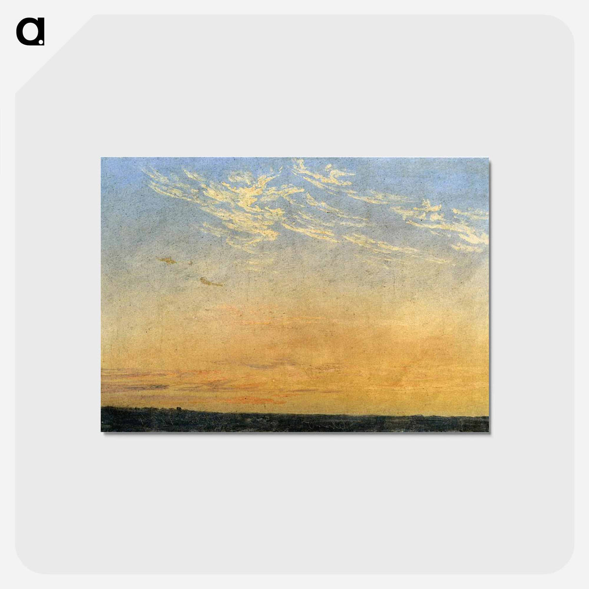 アートポストカード-Evening - カスパー ダーヴィト フリードリヒ Postcard.