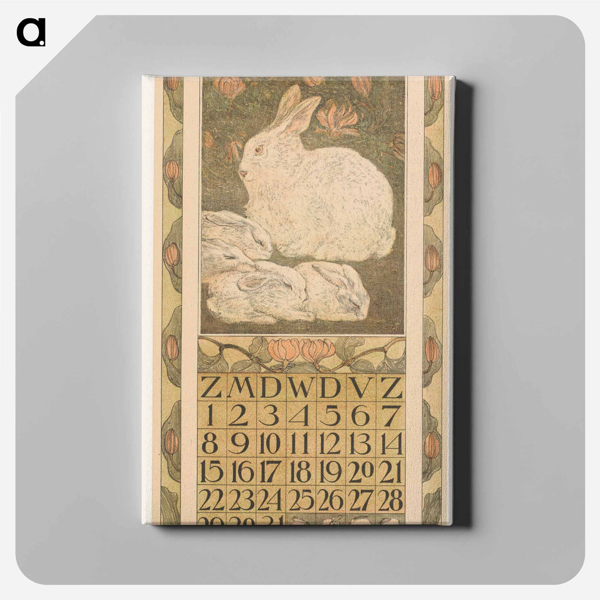 My calendar is made with flowers by Theo van Hoytema - Theo van Hoytema Canvas.