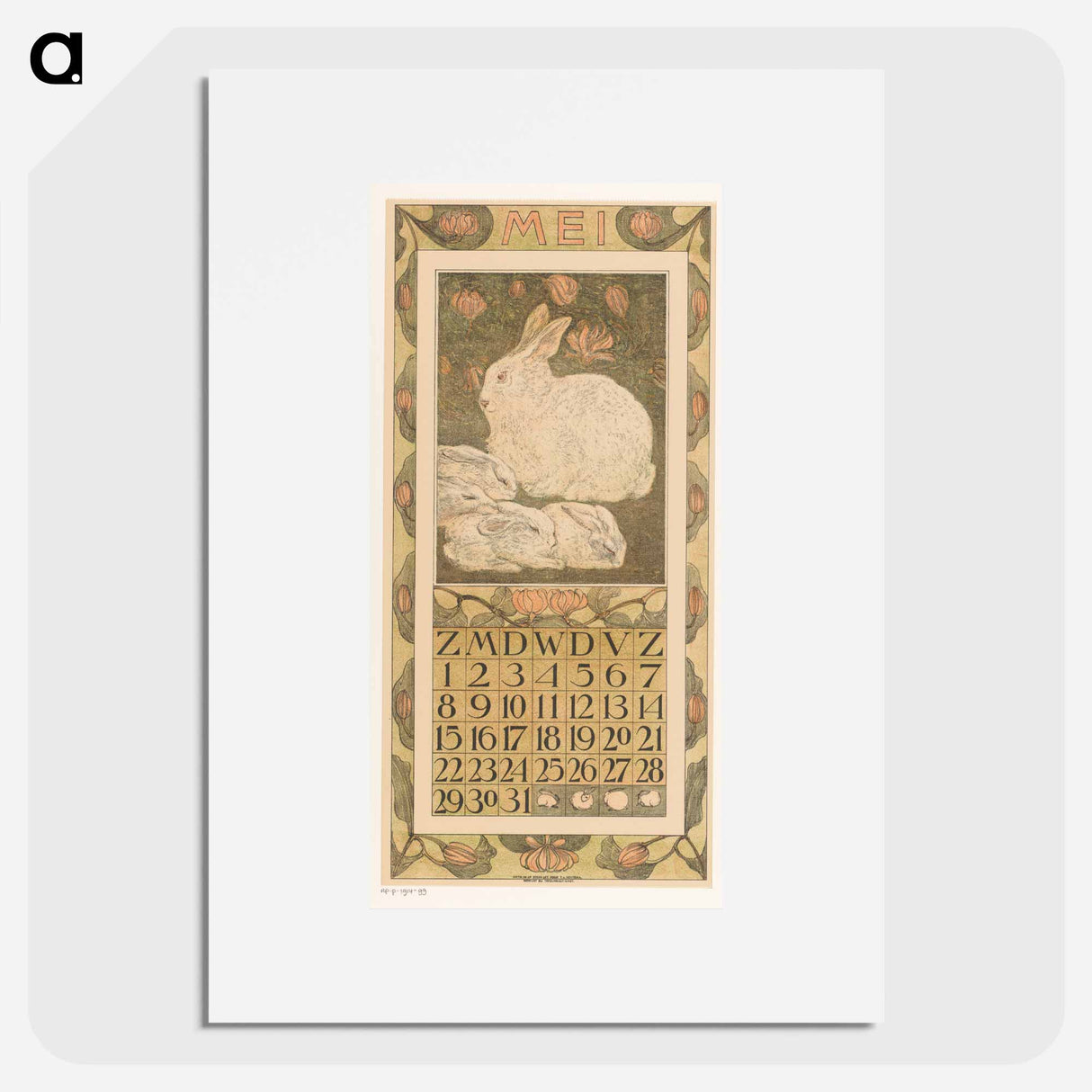 Calendar with me by Theo van Hoytema - Theo van Hoytema Poster.