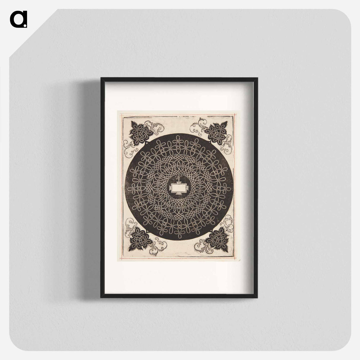 Knob with rectangular center - アルブレヒト デューラー Poster.
