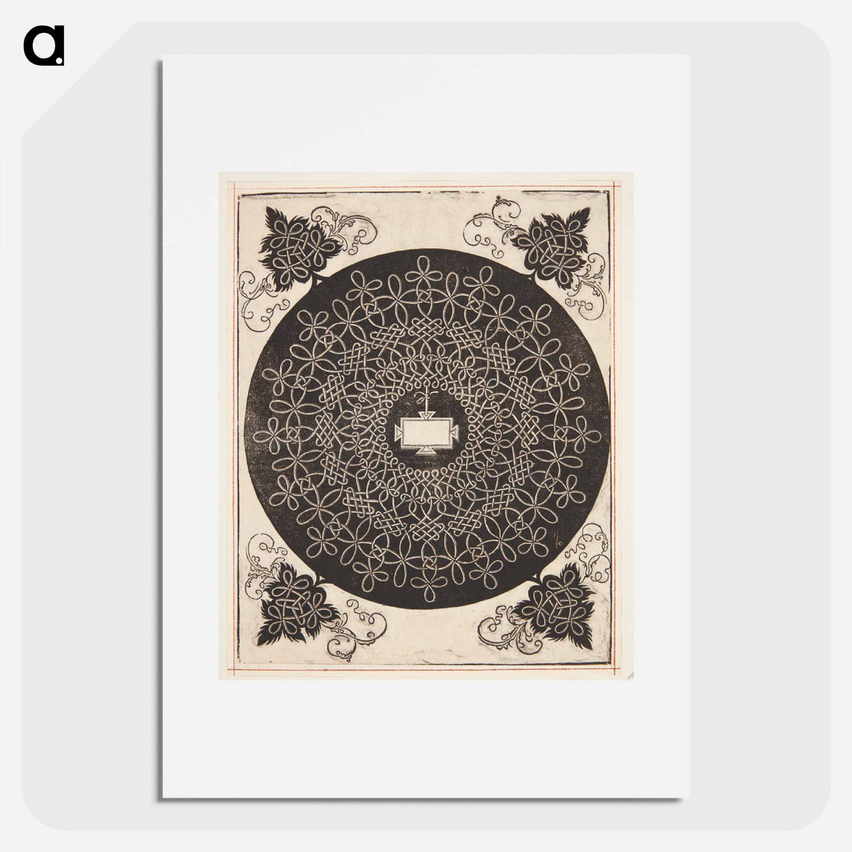 Knob with rectangular center - アルブレヒト デューラー Poster.
