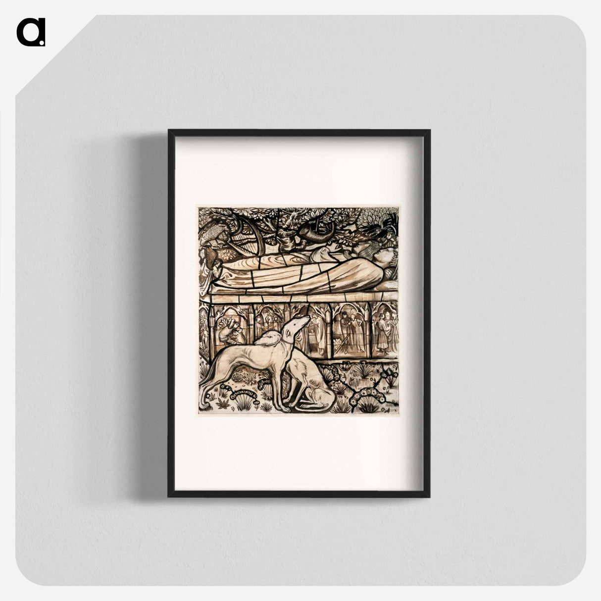 The Tomb of Tristram and Iseult - エドワード バーン ジョーンズ Poster.