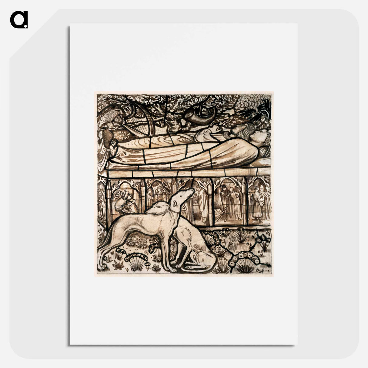 The Tomb of Tristram and Iseult - エドワード バーン ジョーンズ Poster.