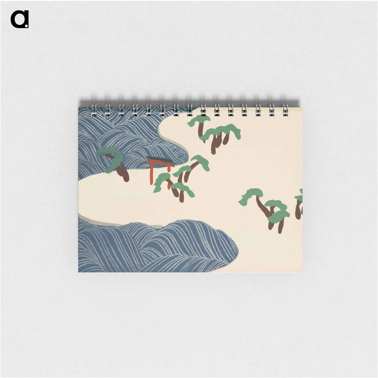 Ocean waves from Momoyogusa–Flowers of a Hundred Generations by Kamisaka Sekka - 神坂 雪佳 Memo.