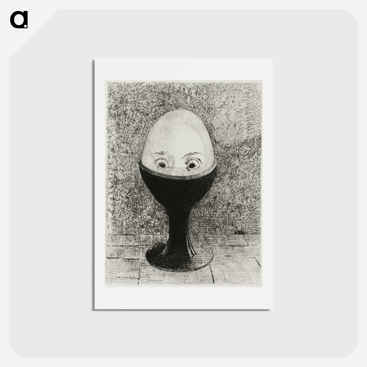 アートポストカード-The Egg - オディロン ルドン Postcard.