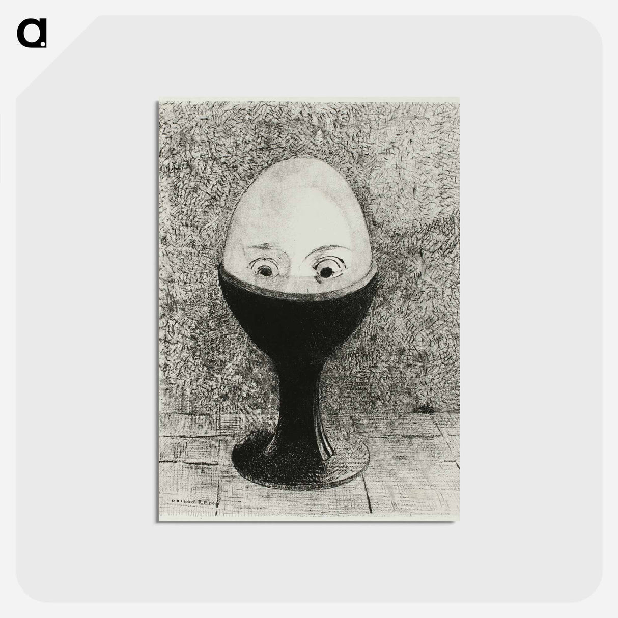 アートポストカード-The Egg - オディロン ルドン Postcard.