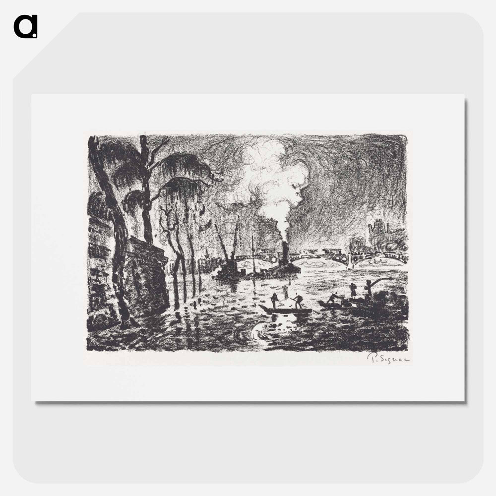 The Flooded Seine - Paul Signac Poster.