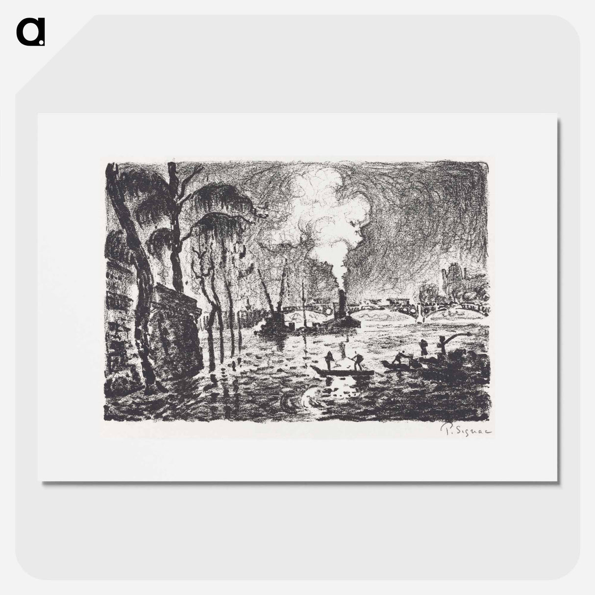 The Flooded Seine - Paul Signac Poster.