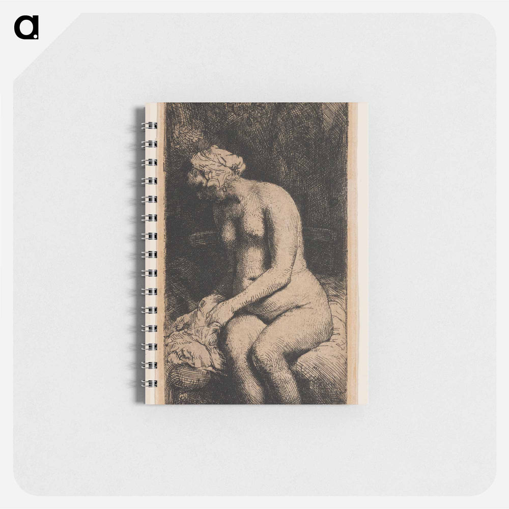 Seated Nude Heavy-Set Woman - レンブラント ファン レイン Memo.