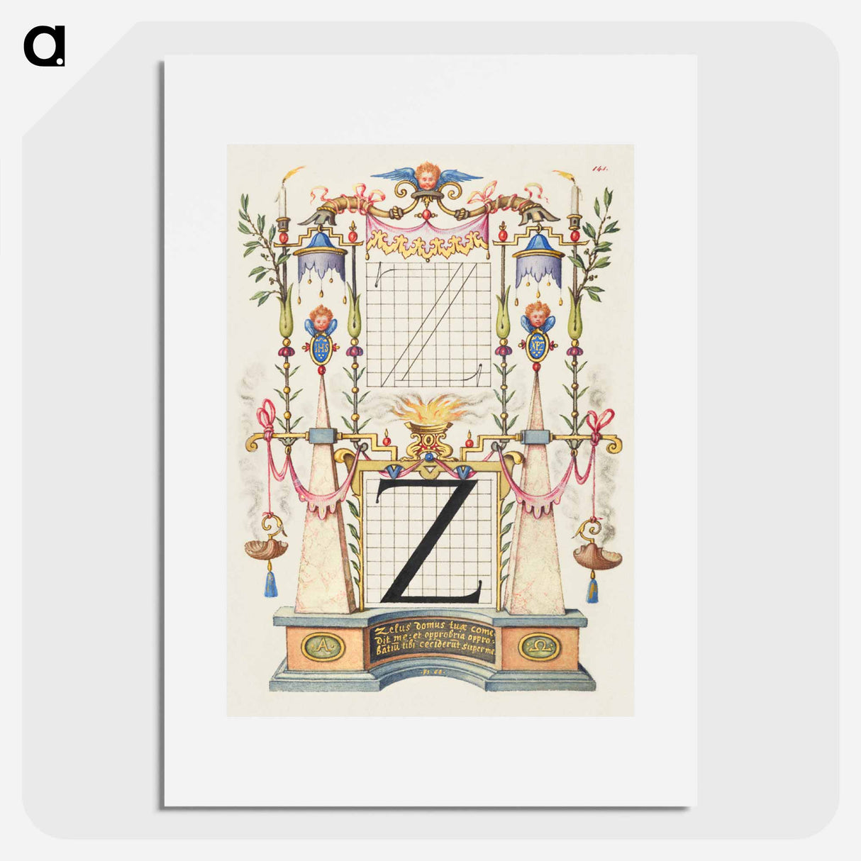 アートポスター-Guide for Constructing the Letter Z from Mira Calligraphiae Monumenta
- 書道のお手本 Poster.