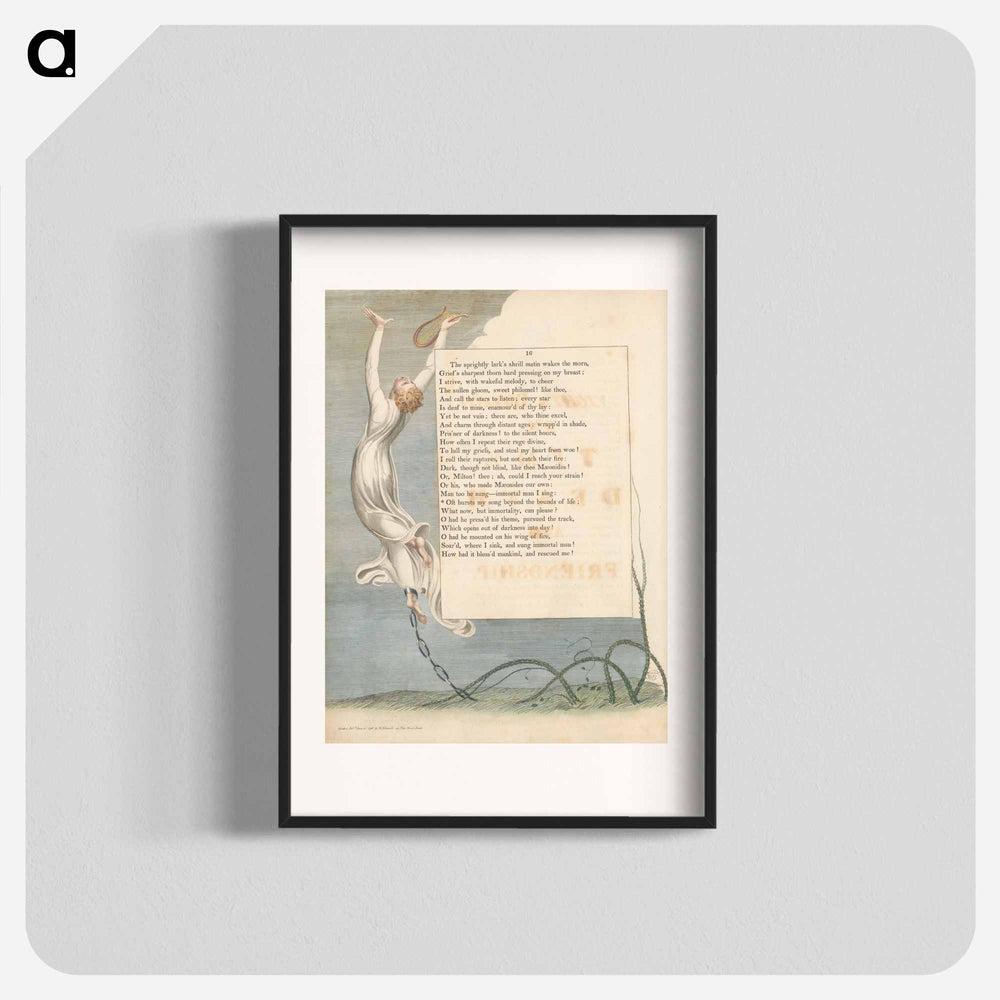 Young's Night Thoughts, Page 16, Oft Bursts My Song Beyond the Bounds of Life - William Blake Poster.