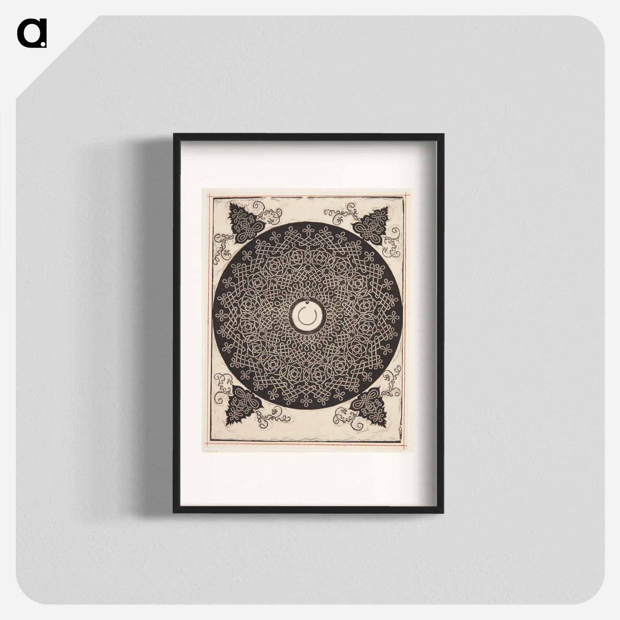 Knob with white medallion - アルブレヒト デューラー Poster.