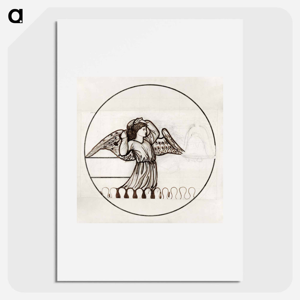 Angel playing on Bells - エドワード バーン ジョーンズ Poster.