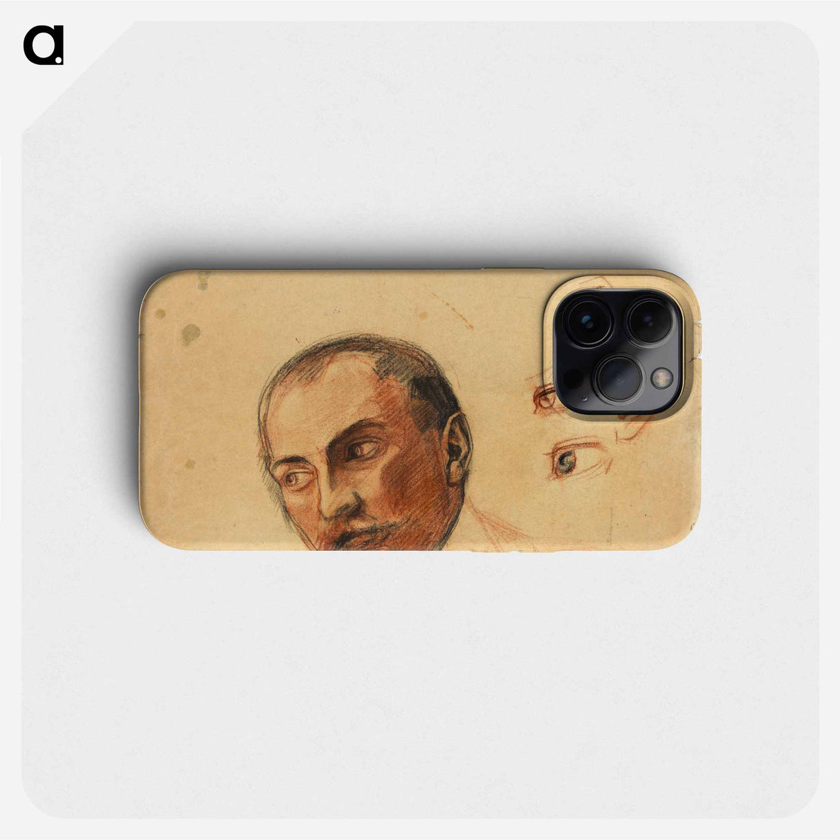 Study Sheet (Head, Eyes, Ears) - Egon Schiele Phone Case.