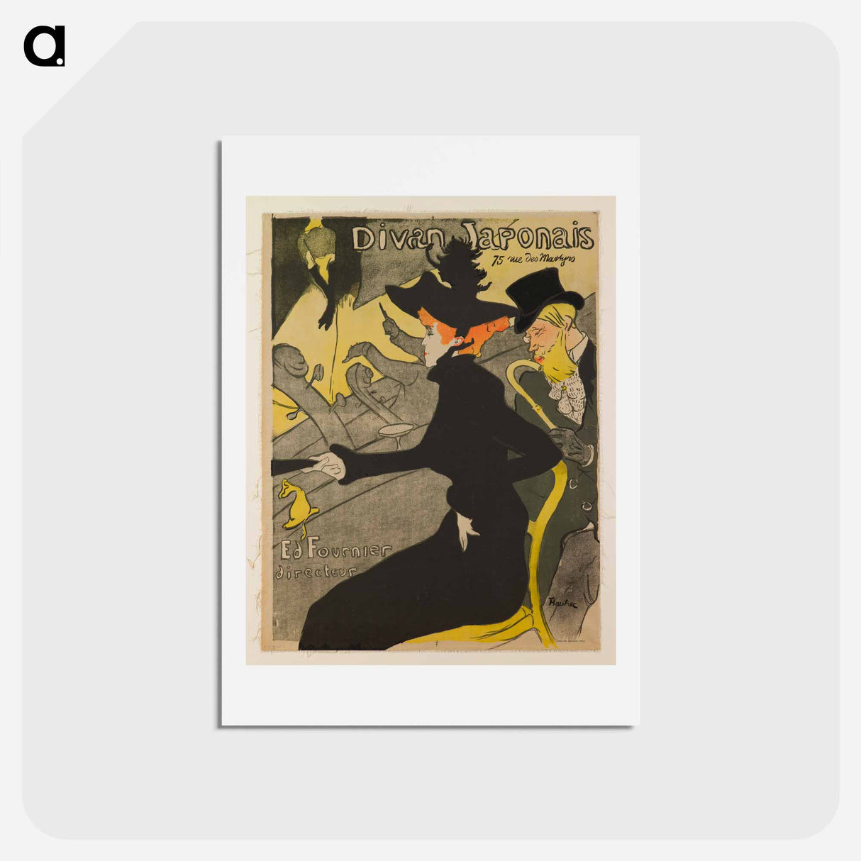 アートポストカード-Divan Japonais - アンリ ド トゥールーズ ロートレック Postcard.