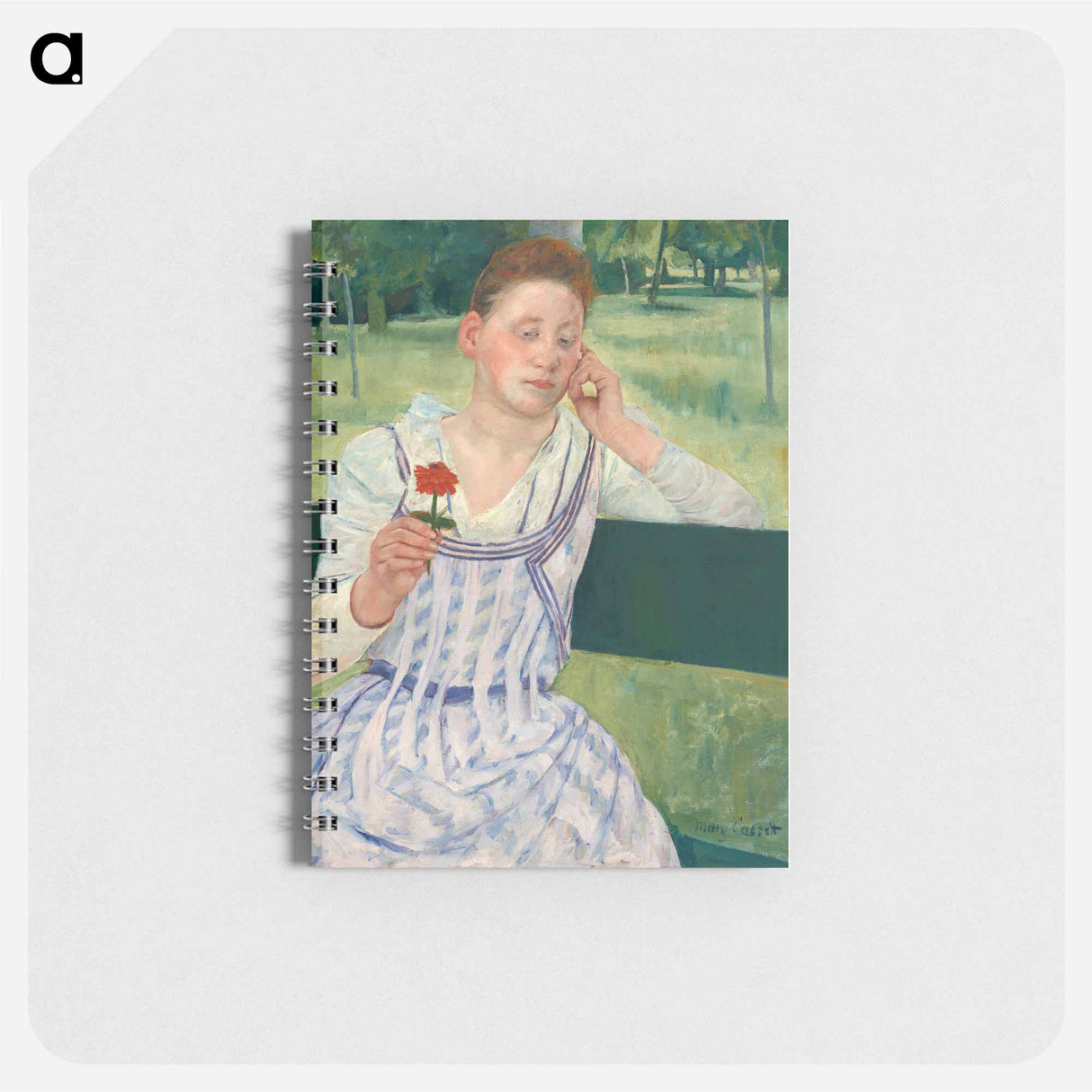 Woman with a Red Zinnia - メアリー カサット Memo.