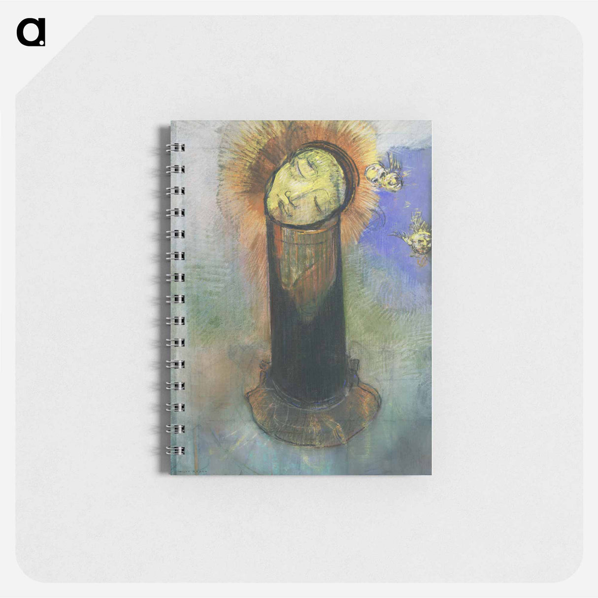 The Head of John the Baptist, on a Pillar - オディロン ルドン Memo.