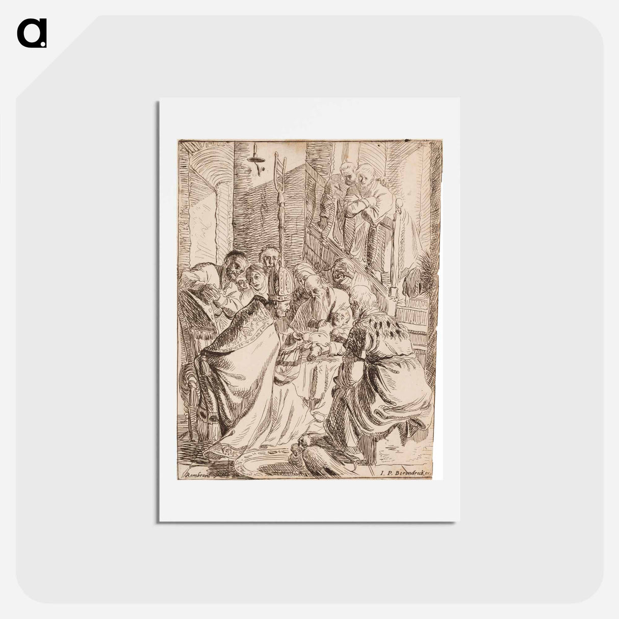 アートポストカード-The title is "Rembrandt van Rijn's baby". - レンブラント ファン レイン Postcard.