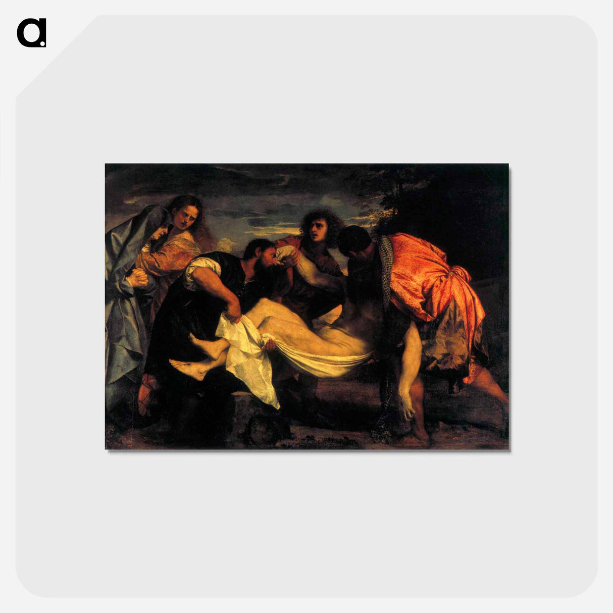 アートポストカード-Entombment of Christ - ティツィアーノ ヴェチェッリオ Postcard.