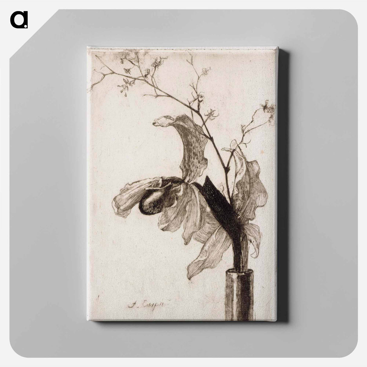 Orchid in a vase - アルバート エーデルフェルト Canvas.