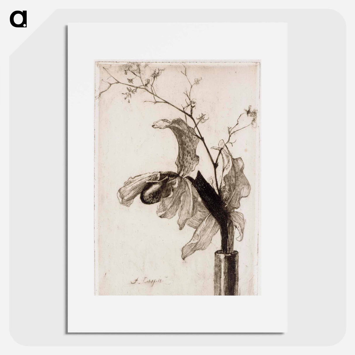 Orchid in a vase - アルバート エーデルフェルト Poster.