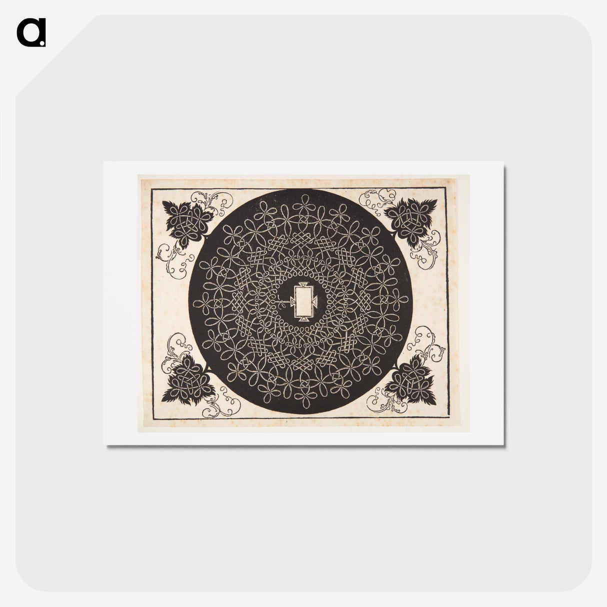 アートポストカード-Knob with rectangular center - アルブレヒト デューラー Postcard.
