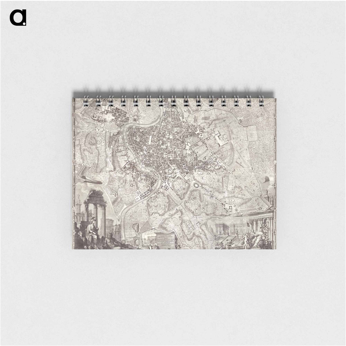 La pianta grande di Roma - アンティーク地図 Memo.