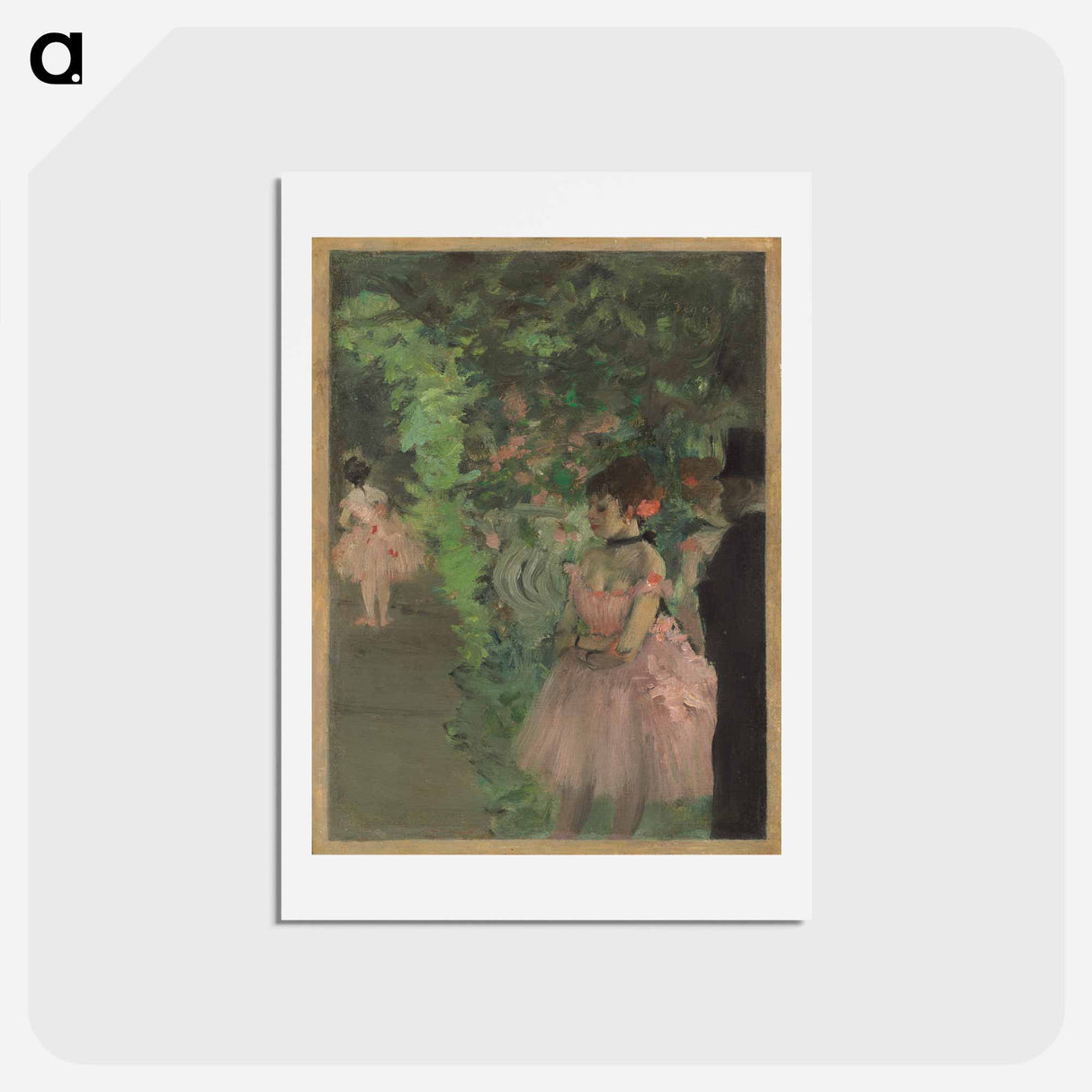 アートポストカード-Dancers Backstage - エドガー ドガ Postcard.