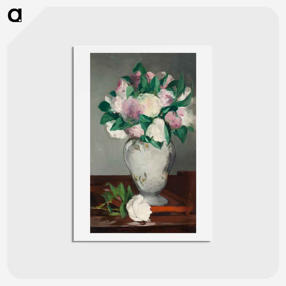 アートポストカード-Peonies - エドゥアール マネ Postcard.