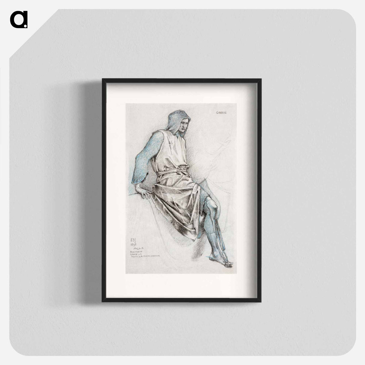 Study for the Failure of Gawain from the Holy Grail Tapestries - エドワード バーン ジョーンズ Poster.