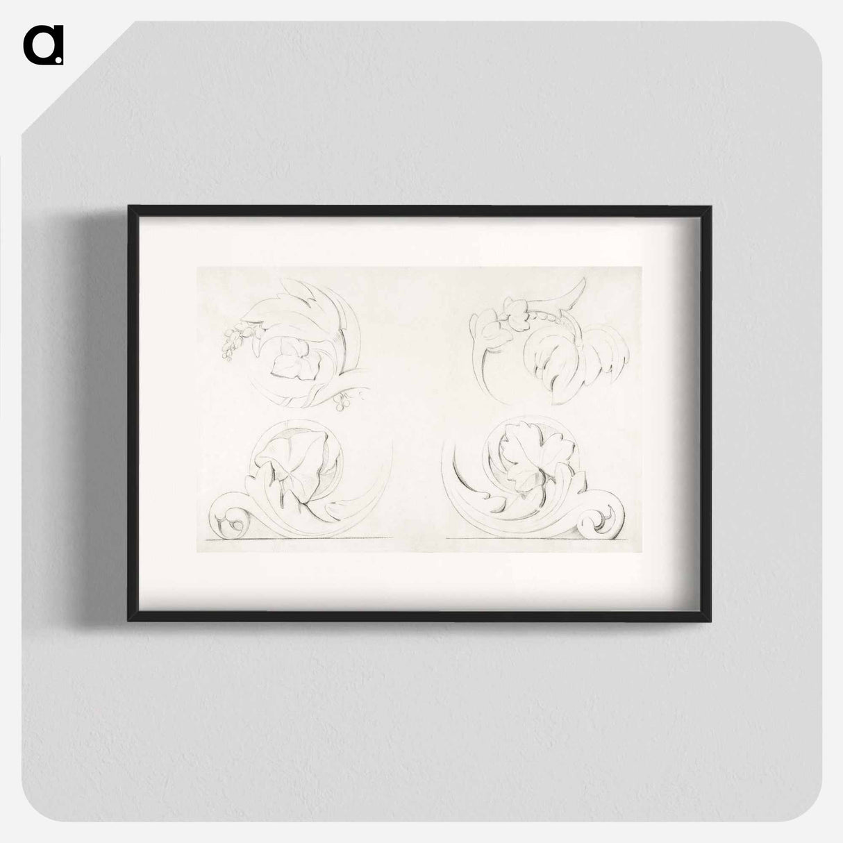 アートポスター-Architectural Motifs: Four Rinceaux - ジョルジュ スーラ Poster.