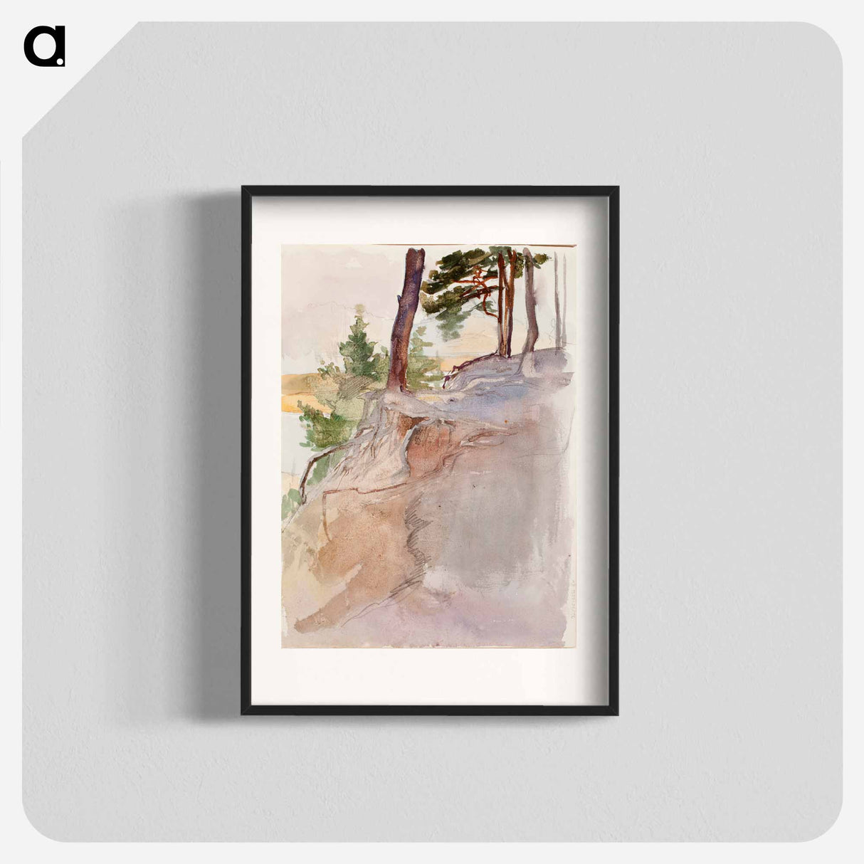 Rantamaisema, puun juurakko - アルバート エーデルフェルト Poster.