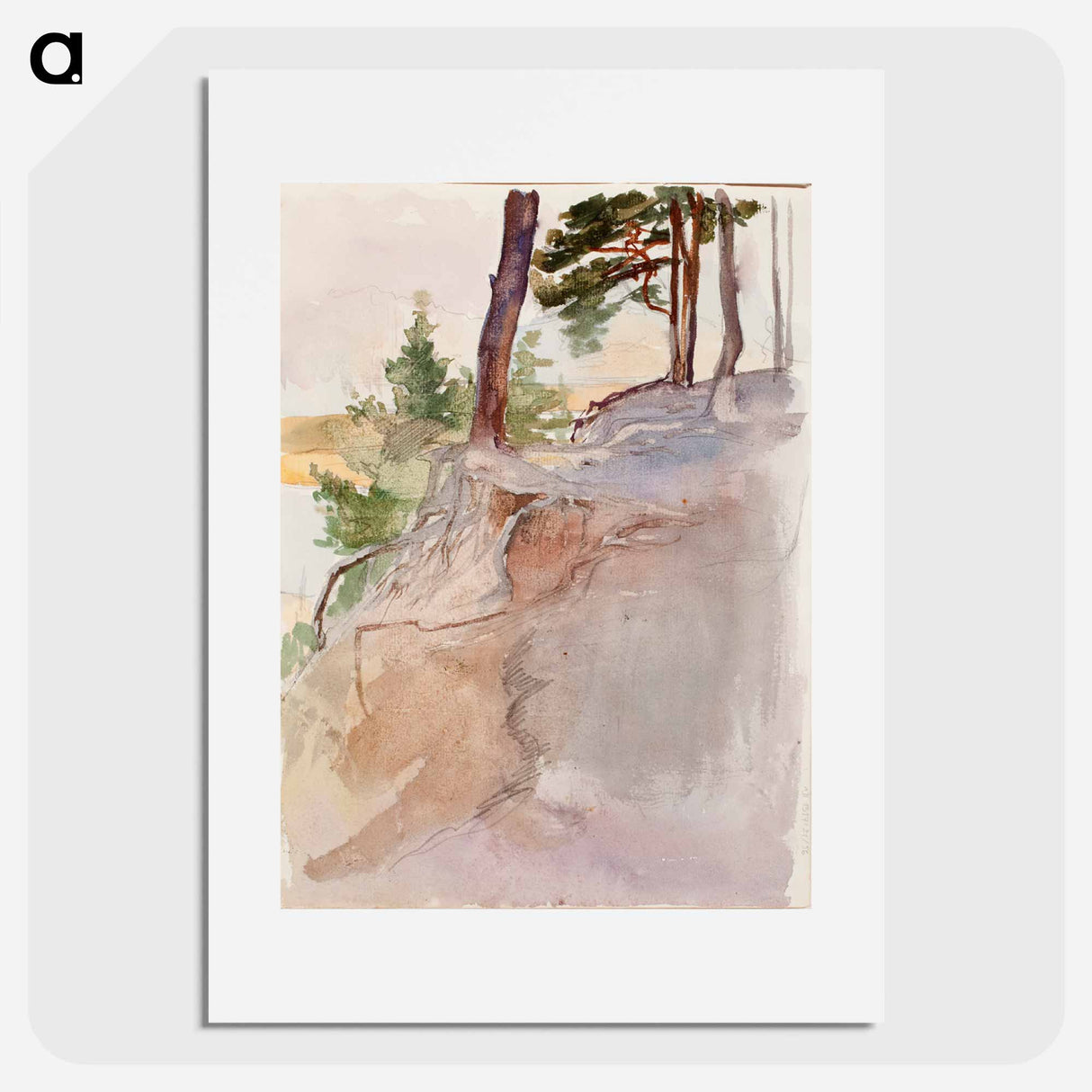 Rantamaisema, puun juurakko - アルバート エーデルフェルト Poster.