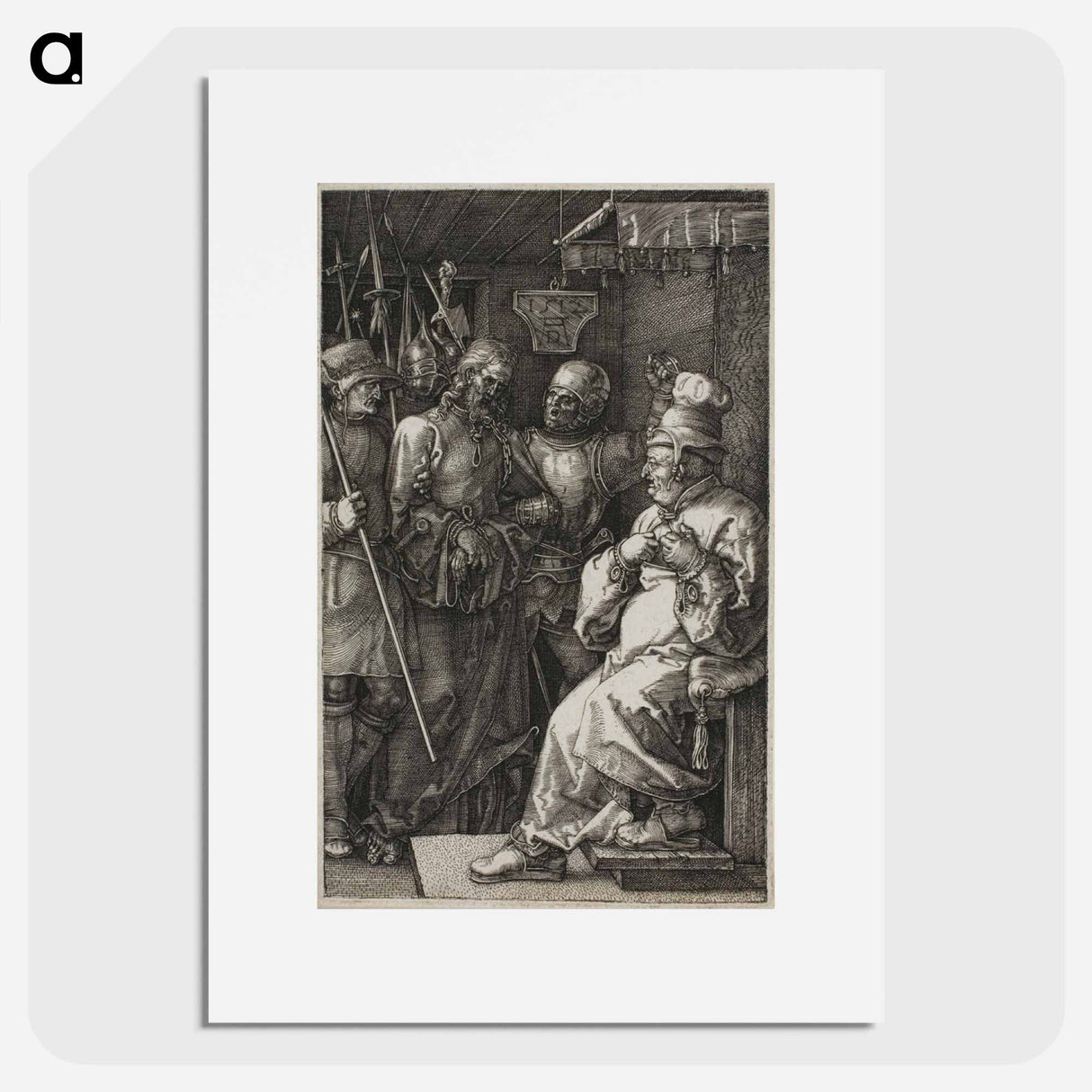 Christ before Caiaphas - アルブレヒト デューラー Poster.