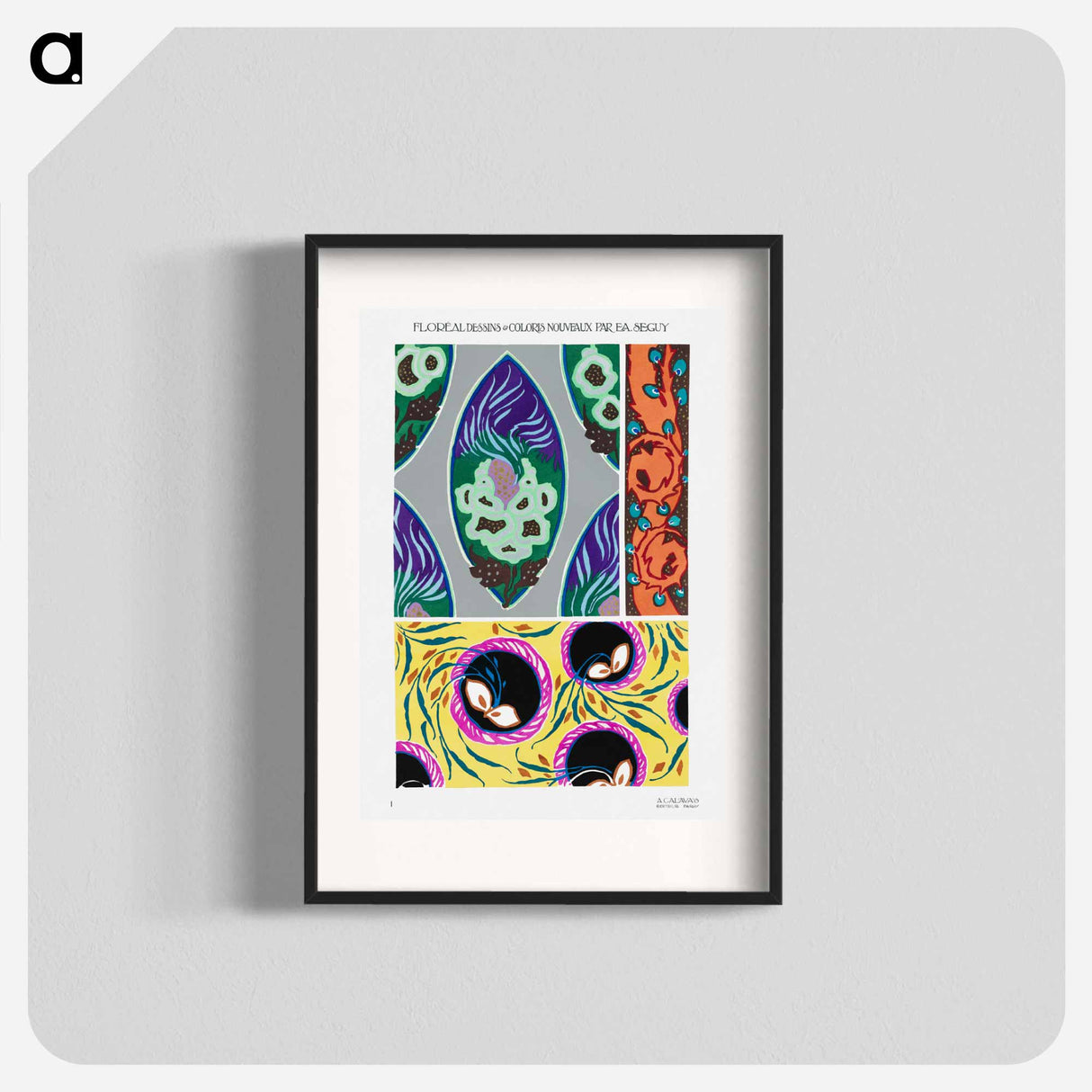 Vintage art deco & art nouveau pattern, plate no. 1. - E.A.セギー Poster.