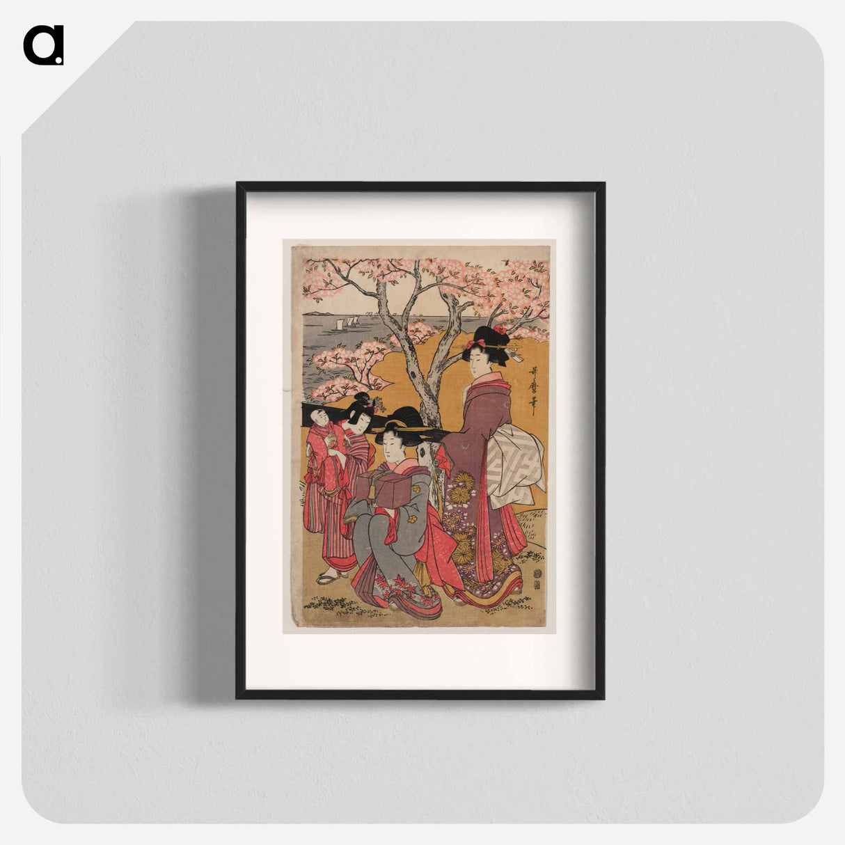 Gotenyama no hanami migi - 喜多川 歌麿 Poster.