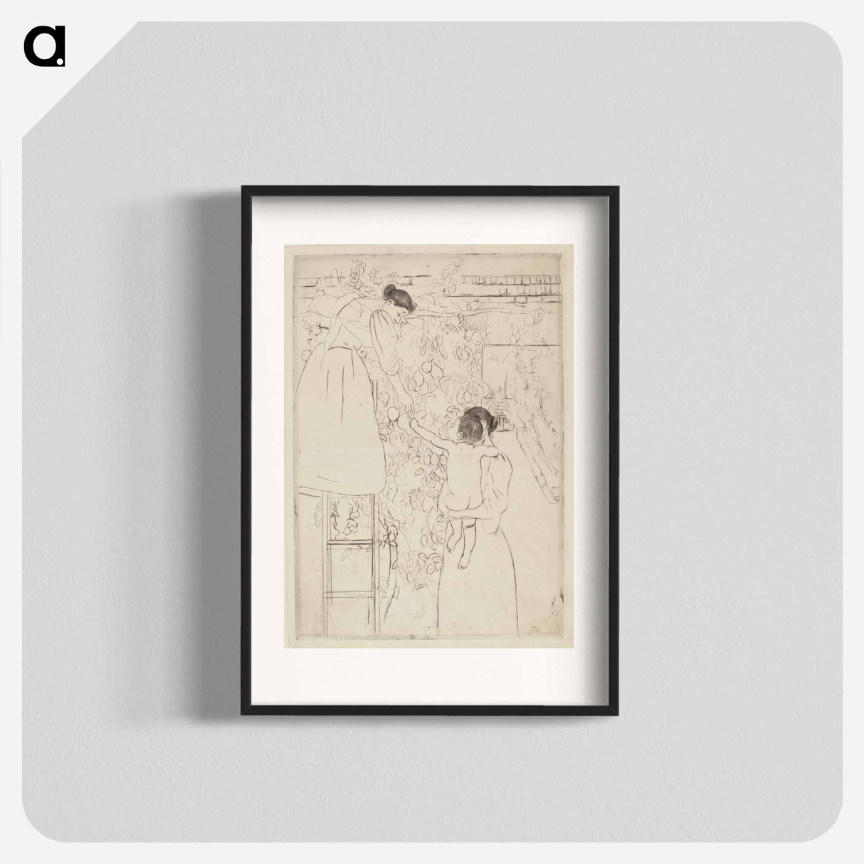 Gathering Fruit - Mary Cassatt Poster.