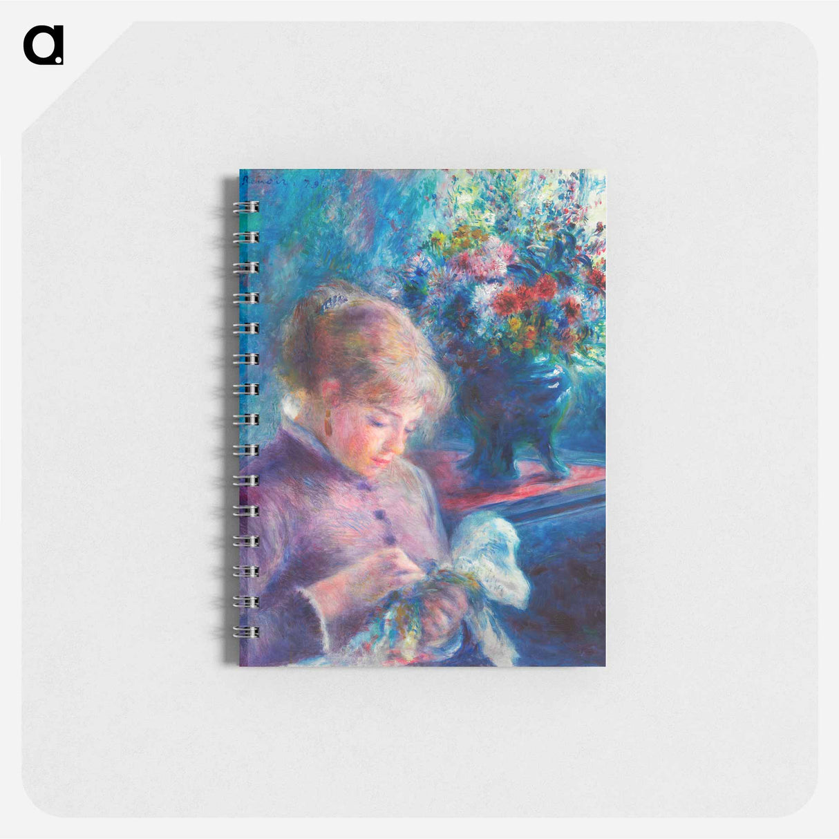 Young Woman Sewing - ピエール オーギュスト ルノワール Memo.