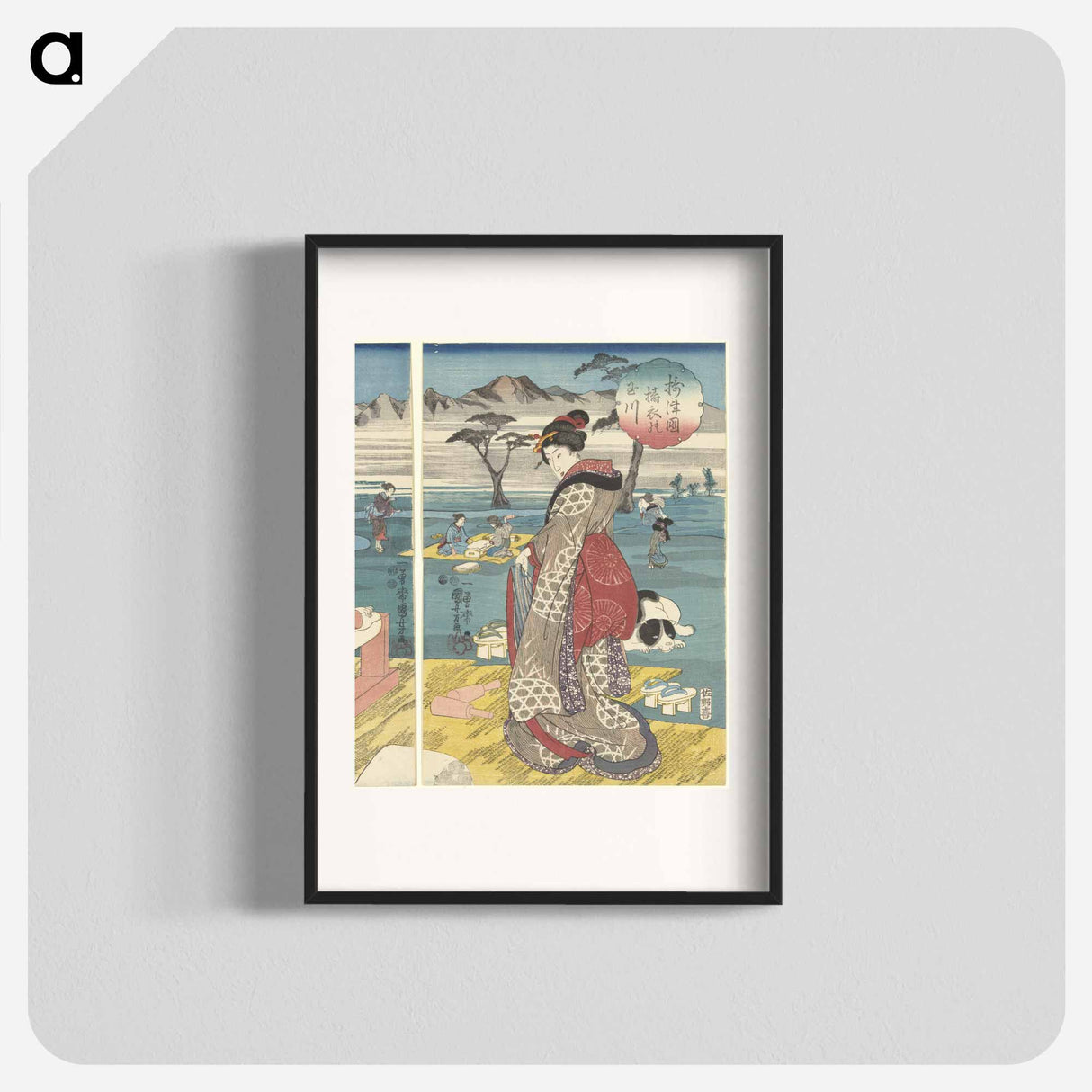 アートポスター-De Toi Tama rivier in de provincie Settsu - 歌川 国芳 Poster.