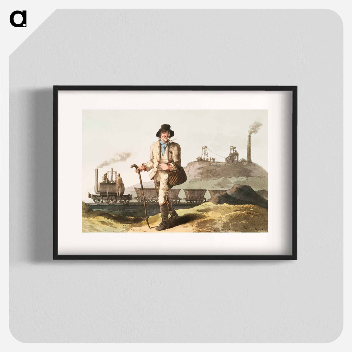 Illustration of the collier from The Costume of Yorkshire - 19世紀のヨークシャー Poster.