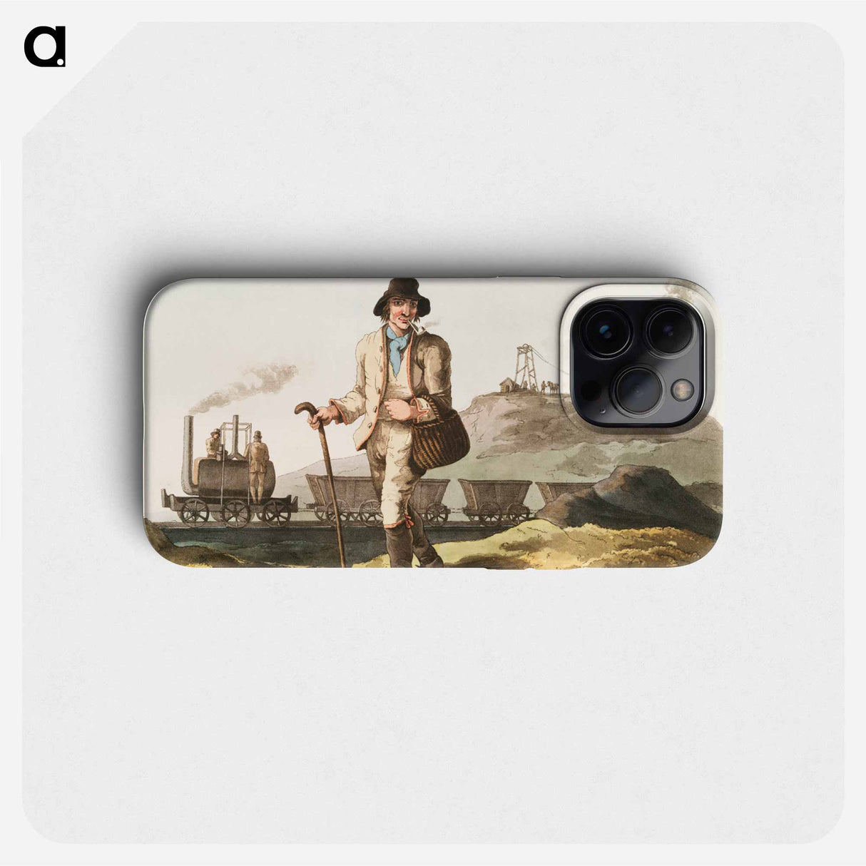 Illustration of the collier from The Costume of Yorkshire - 19世紀のヨークシャー Phone Case.