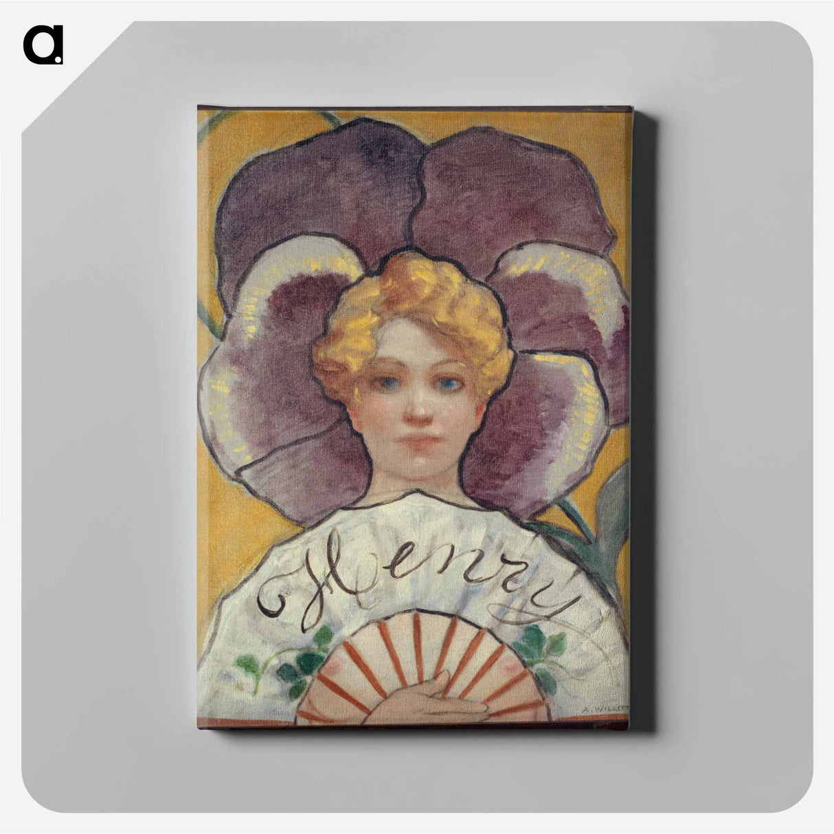À la Pensée - アドルフ レオン ウィレット Canvas.