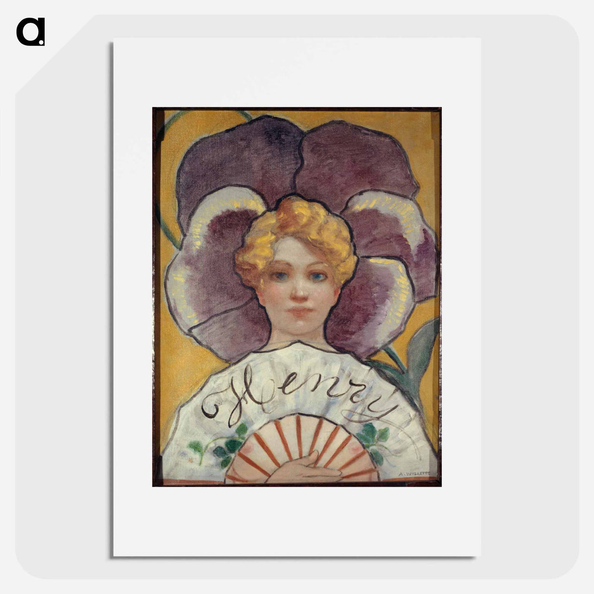 À la Pensée - アドルフ レオン ウィレット Poster.