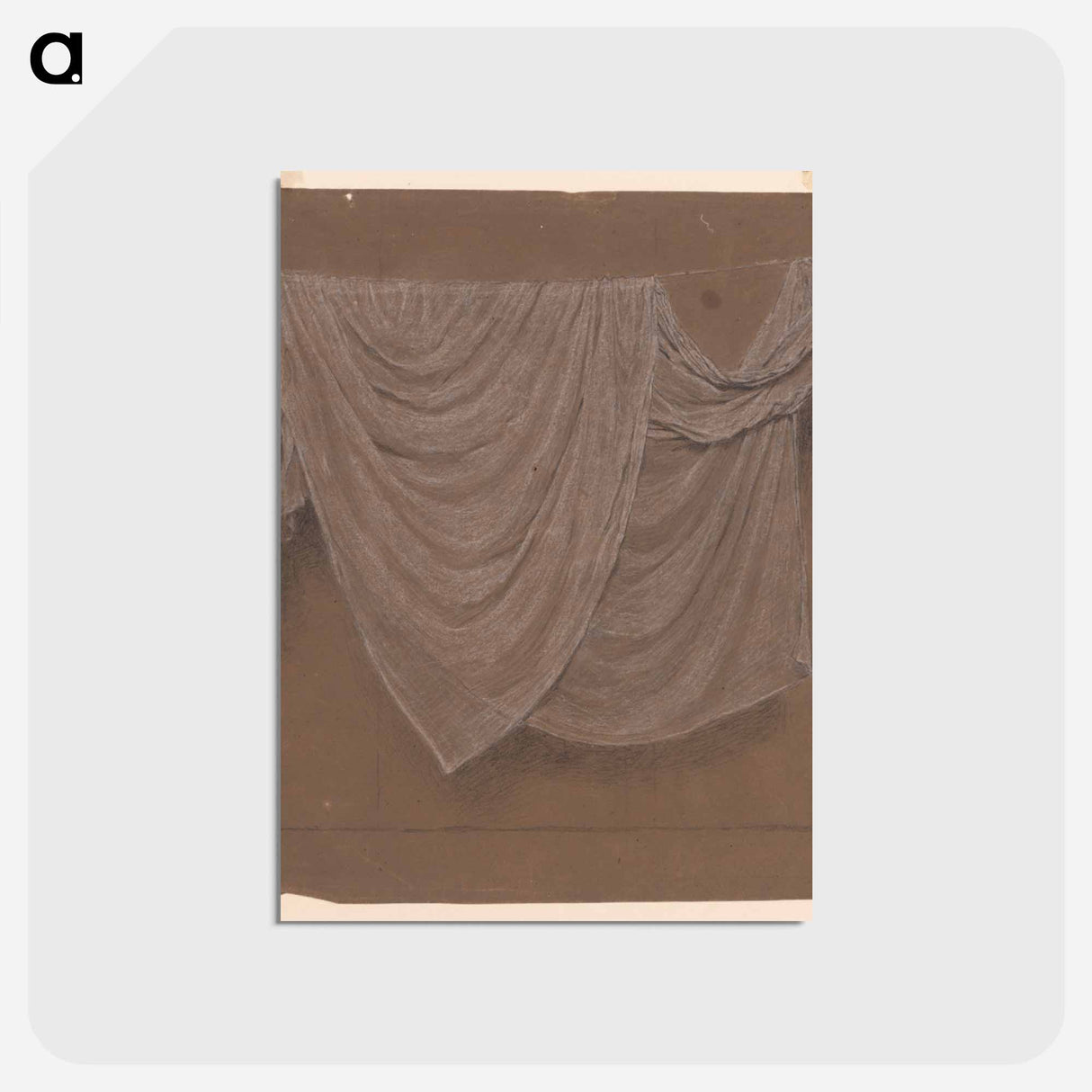 Drapery Study for "Battledore"; Two women - アルバート ジョセフ ムーア Postcard.