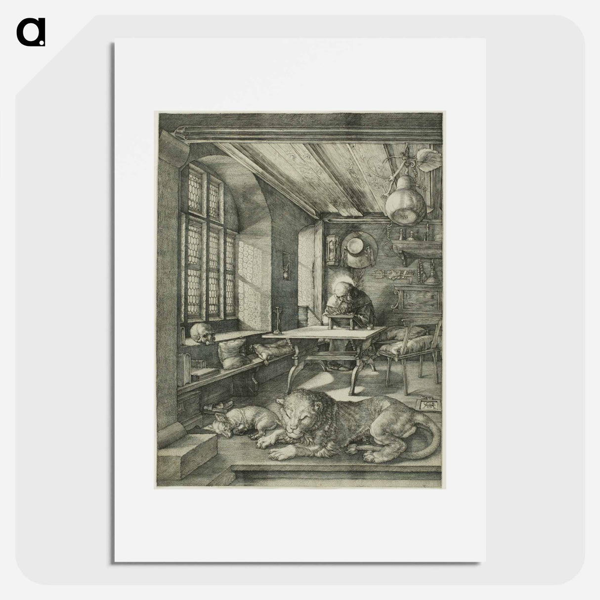 St. Jerome in His Study - アルブレヒト デューラー Poster.