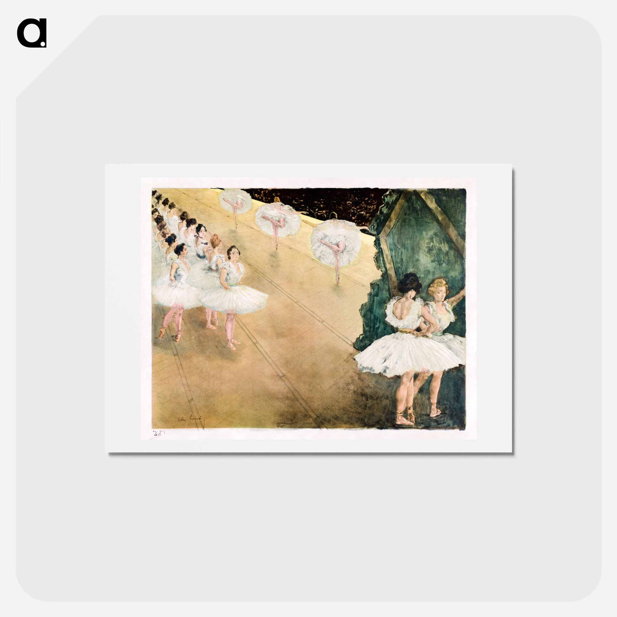 アートポストカード-Ballet Dancers - アレクサンドル ルノア Postcard.