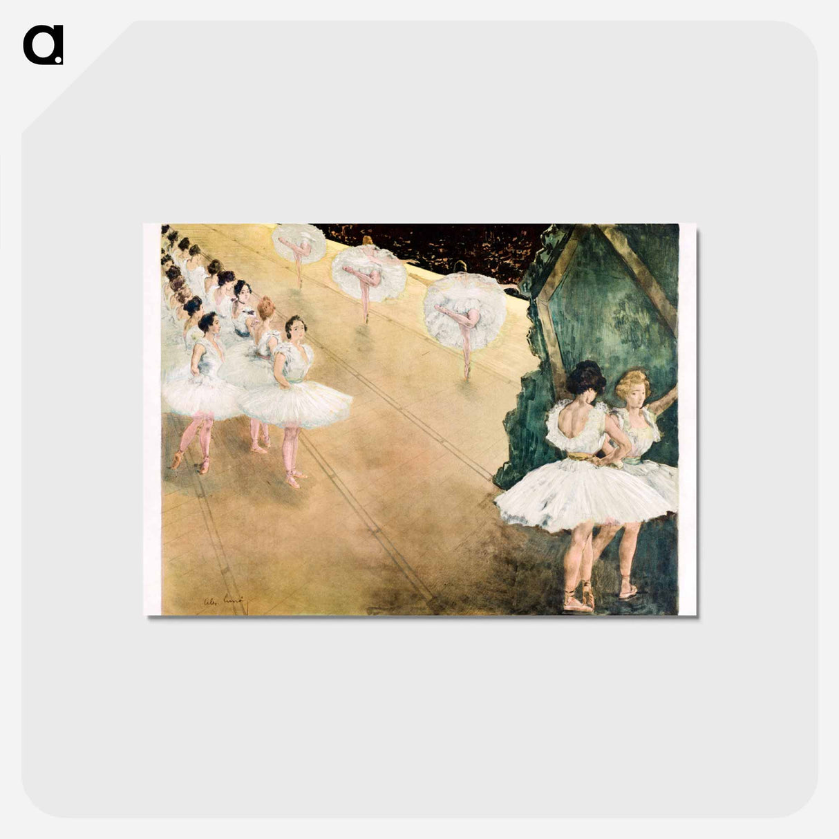 Ballet Dancers - アレクサンドル ルノア Postcard.