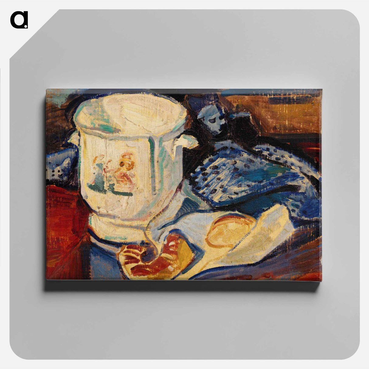 Still Life with Jardinière - アルフレッド ヘンリー マウラー Canvas.